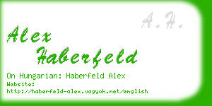 alex haberfeld business card